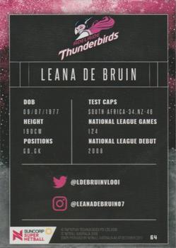 2018 Tap 'N' Play Suncorp Super Netball #64 Leana de Bruin Back